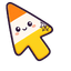 Candy Corn Kawaii Cursor default cursor