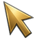 Champagne Gold Metal Cursor default cursor