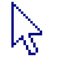 Classic Blue Pixel Cursor default cursor