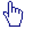 Classic Blue Pixel Cursor pointer cursor