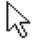 Classic White Pixel Cursor default cursor