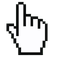 Classic White Pixel Cursor pointer cursor