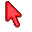 Color Pixels Coral Red default cursor
