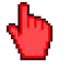 Color Pixels Coral Red pointer cursor