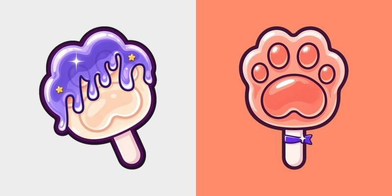 Coral Bunny Paw Pop Cursor cursor preview