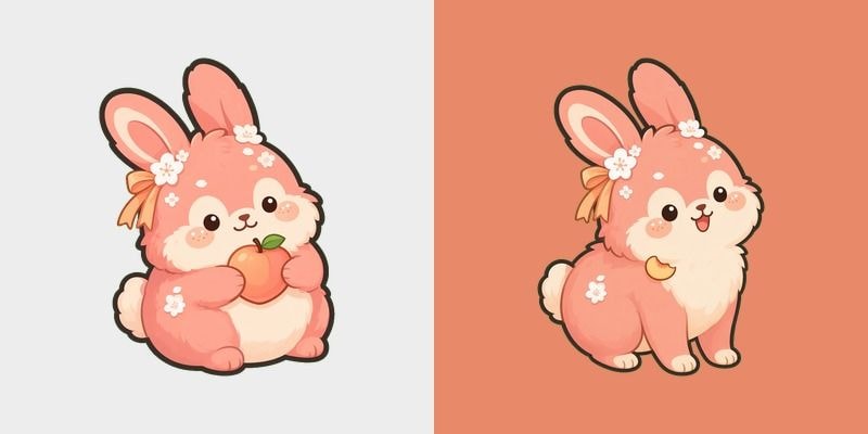 Coral Bunny Peach Cursor