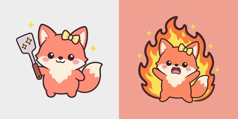 Coral Fox Chaos Cursor