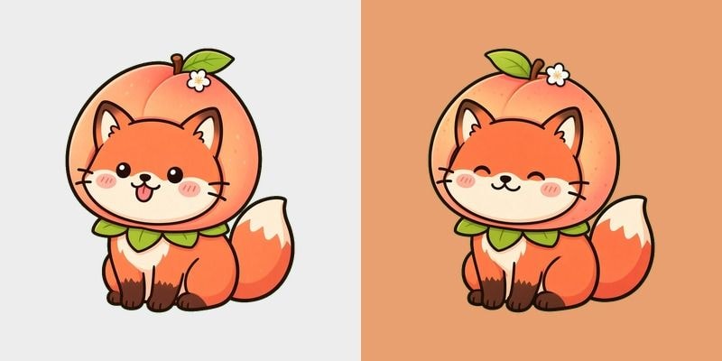 Coral Fox Peach Hood Cursor