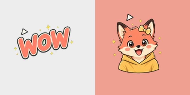 Coral Wow Fox Cursor