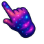 Cosmic Kawaii Grey Cat pointer cursor