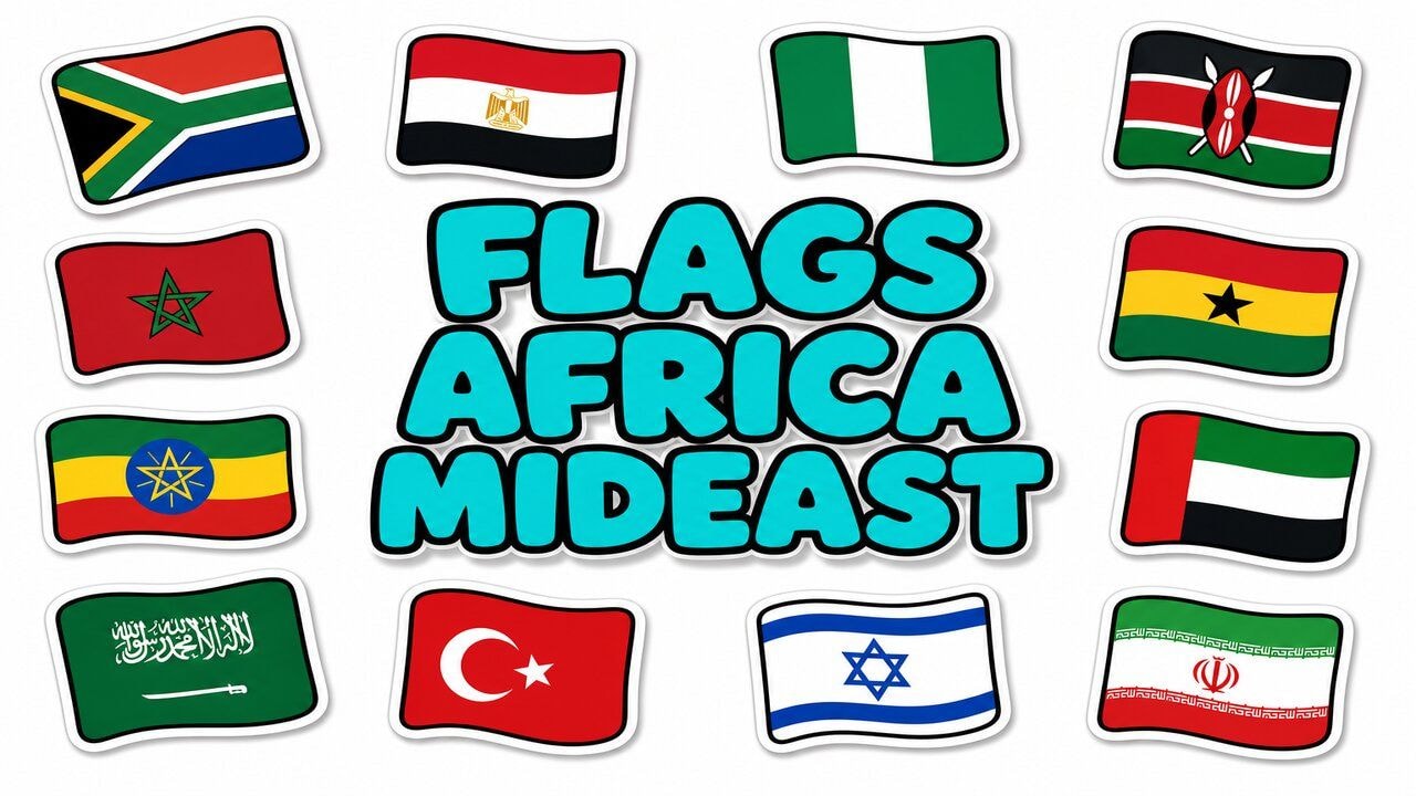 Country Flags Africa & Mideast custom cursor collection preview