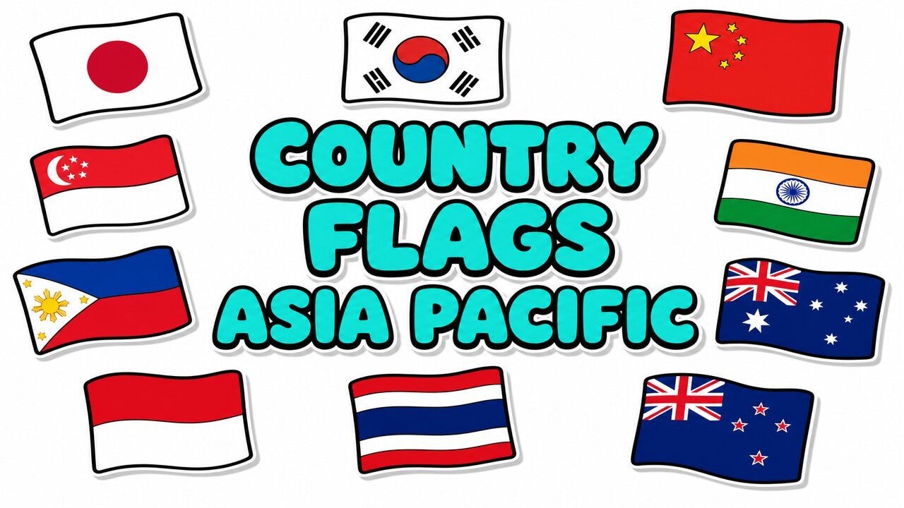 Country Flags Asia Pacific custom cursor collection preview