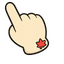 Cream Maple Leaf Blob Cursor pointer cursor