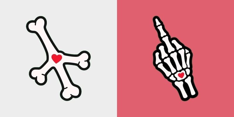 Crossbone Heart Cursor