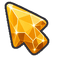 Cute Amber Crystal Glow default cursor