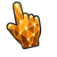 Cute Amber Crystal Glow pointer cursor