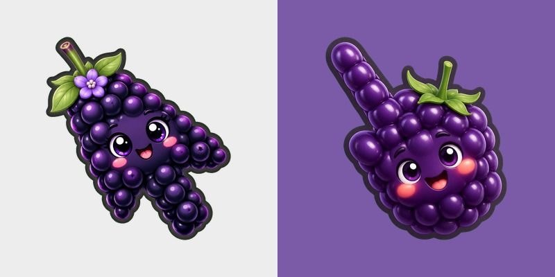 Cute Blackberry Cursor Pack