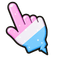 Cute Cotton Candy Bolt pointer cursor