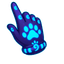 Cute Cyan Kitsune pointer cursor