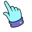 Cute Cyan Nightcap Ghost pointer cursor