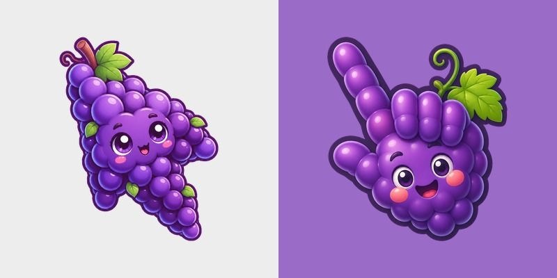 Cute Grape Cursor Pack