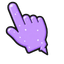 Cute Lavender Bolt pointer cursor