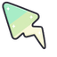 Cute Mint Cream Bolt default cursor