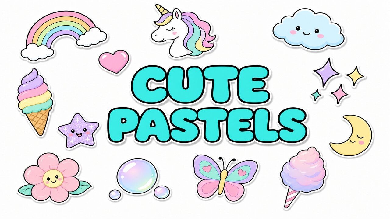 Cute Pastels custom cursor collection preview