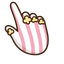 Cute Pink Stripe Popcorn pointer cursor