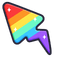 Cute Rainbow Bolt default cursor