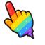 Cute Rainbow Bolt pointer cursor