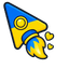 Cute Ukraine Rocket default cursor