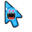 Cyan Horned Monster Cursor default cursor