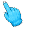 Cyan Horned Monster Cursor pointer cursor