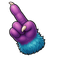Cyan Squish Grin Monster Cursor pointer cursor