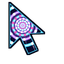 Cyan Wormhole Tunnel Cursor default cursor