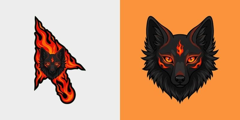 Ember Flame Wolf
