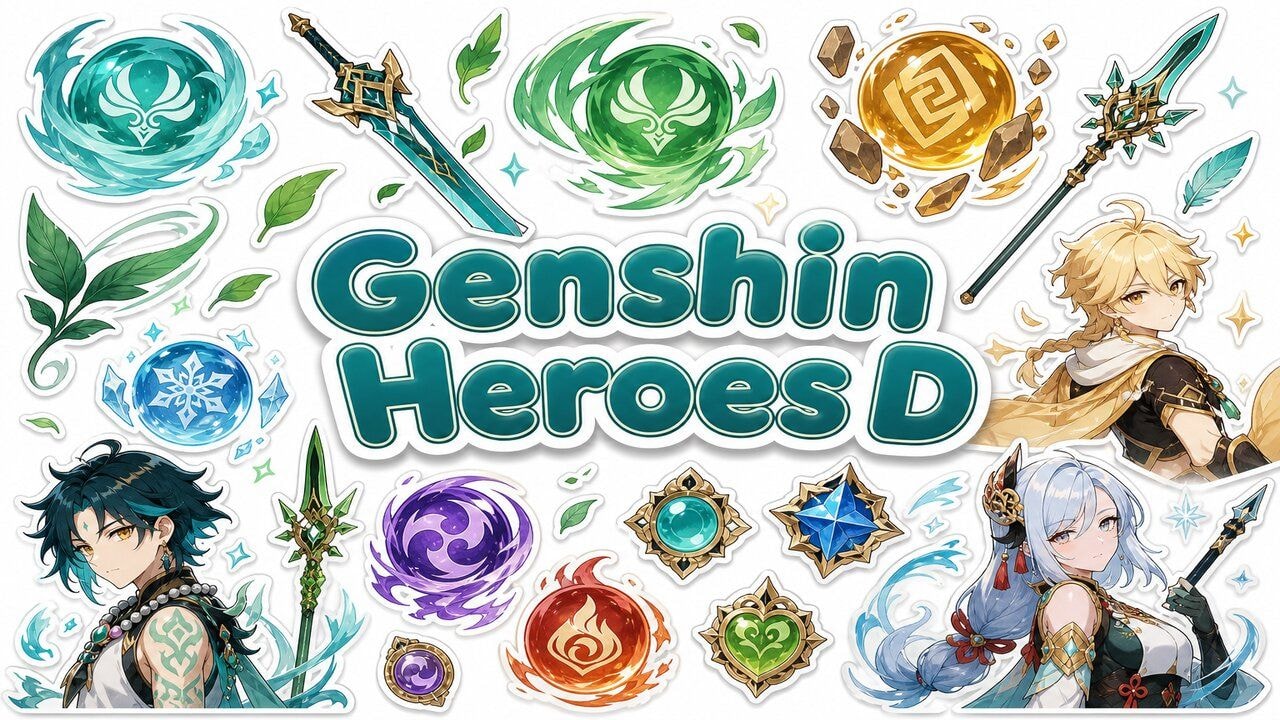 Genshin Heroes D custom cursor collection preview