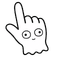 Ghost Blob Doodle Cursor pointer cursor