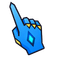 Glowing Blue Dagger pointer cursor
