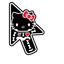 Goth Kitty Red Bow Cursor default cursor
