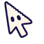 Halloween Ghost Crayon Cursor default cursor