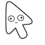 Happy Face Doodle Cursor default cursor