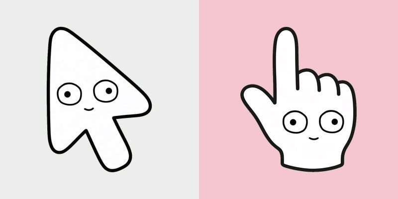 Happy Face Doodle Cursor