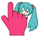 Hatsune Miku Peek Pink Cursor pointer cursor