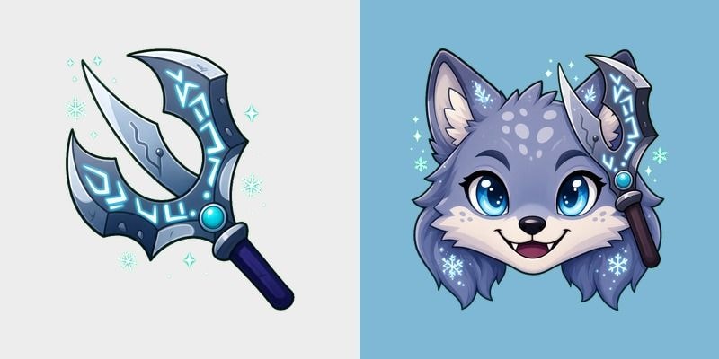 Honey Frost Wolf Cursor cursor preview