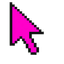 Hot Magenta Pixel Cursor default cursor