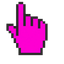 Hot Magenta Pixel Cursor pointer cursor