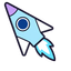 Ice Blue Rocket default cursor