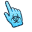 Ice Cyan Biohazard pointer cursor